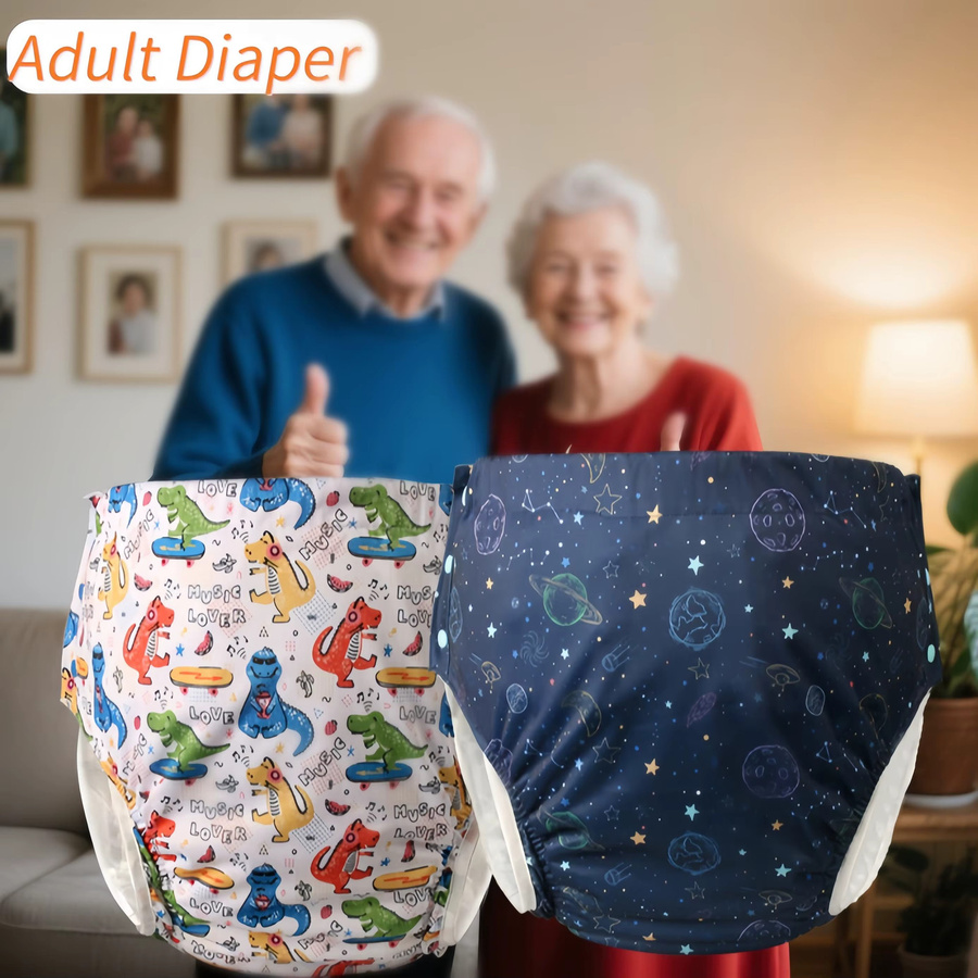Unisex Wiederverwendbare Stoffwindel, Wasserdichte Inkontinenz-Unterwäsche - Bild 3