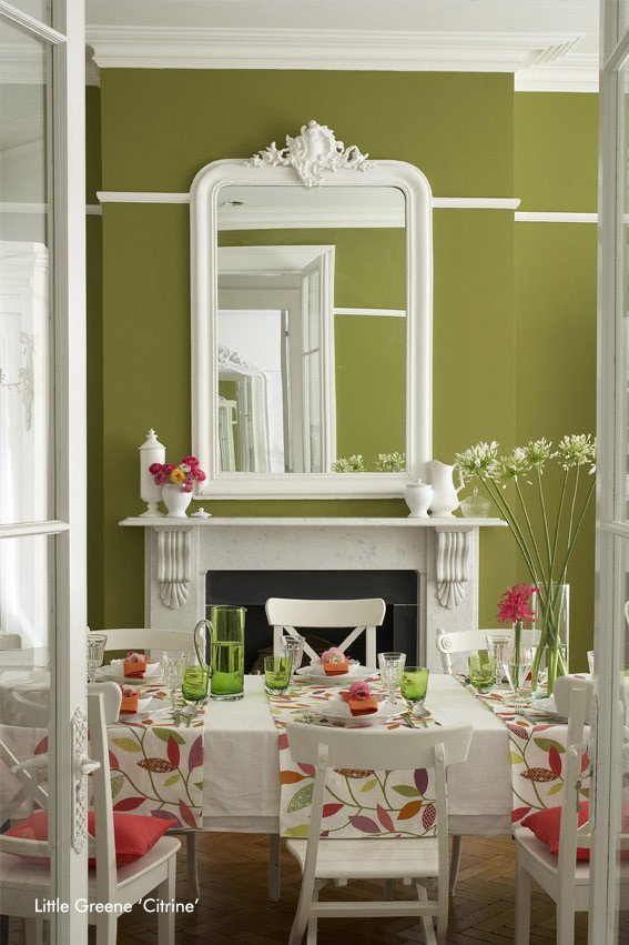 Little Greene Absolute Matt Emulsion Wandfarbe Citrine 71 Gelb Grün 2,5 l - Bild 1
