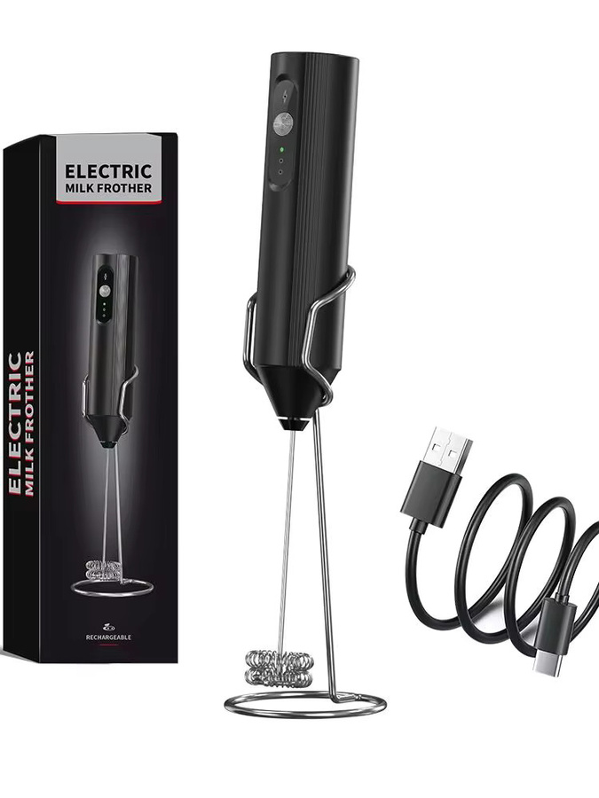 Cliton Tragbarer Elektrischer Mixer mit 3 Gängen, USB-C Wiederaufladbar, Schwarz - Bild 7