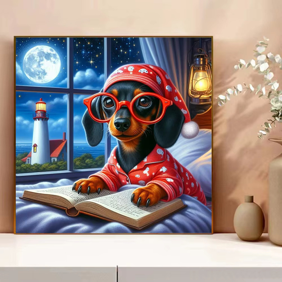 Evershine Stickerei Set Hund Kreuzstich Kit mit unbedrucktem Stoff für Handarbeit in Mehrfarbig, B/B/H: 30 x 30 x 30 cm - Bild 3