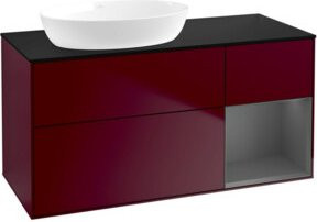 V&B Waschtischunterschrank Finion mit Wandbeleuchtung, Anthrazit lackiert, Breite: 120 cm, Tiefe: 50,1 cm, Höhe: 50,1 cm - Bild 1
