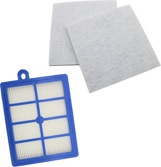Waschbarer Staub-Hepa-Filter H12 H13 und Baumwollmotorfilter Set für Philips und Electrolux sowie Aeg Staubsauger Ersatzteile in Blau - Bild 1