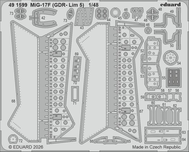 Eduard MiG-17F, Modellbausatz, 1:48 - Bild 1