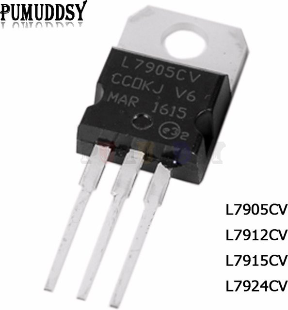 10er Set PUMUDDSY Spannungsregler Transistoren TO-220 L7905 L7912 L7915 L7924 in Schwarz - Bild 1