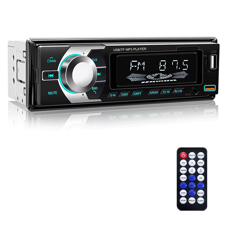 Hippcron 1 Din Stereo Multimedia MP3 Player Autoradio mit FM, USB-A, TF und AUX Eingang in Schwarz - Bild 6