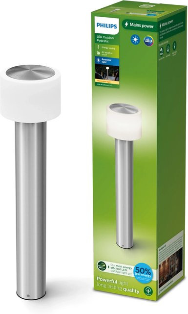 Philips Otis LED-Außenstandleuchte aus Edelstahl in Silber - Bild 1