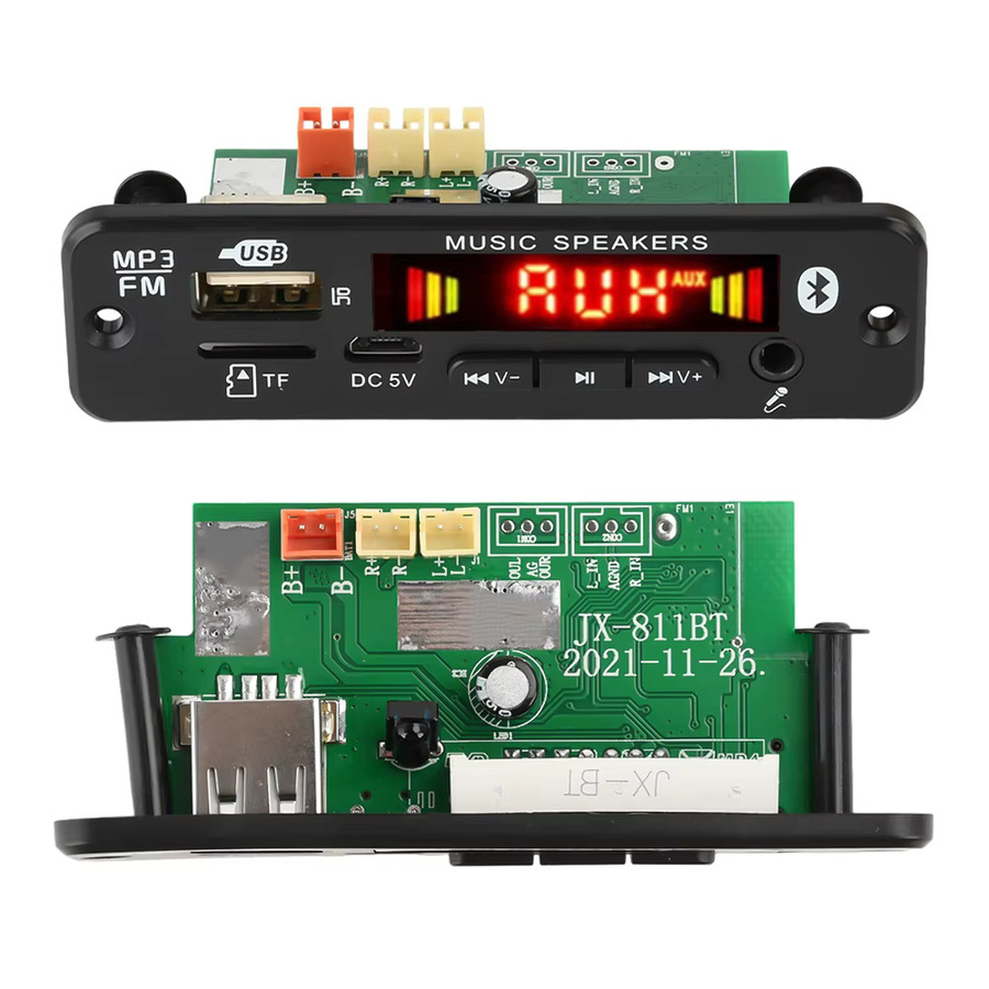 Gaqqee Bluetooth-Decoder-Board mit Verstärker, MP3/FM-Decoder und Aufnahme- sowie Anruffunktion, DC 6-18V, 2x20W, Schwarz - Bild 3