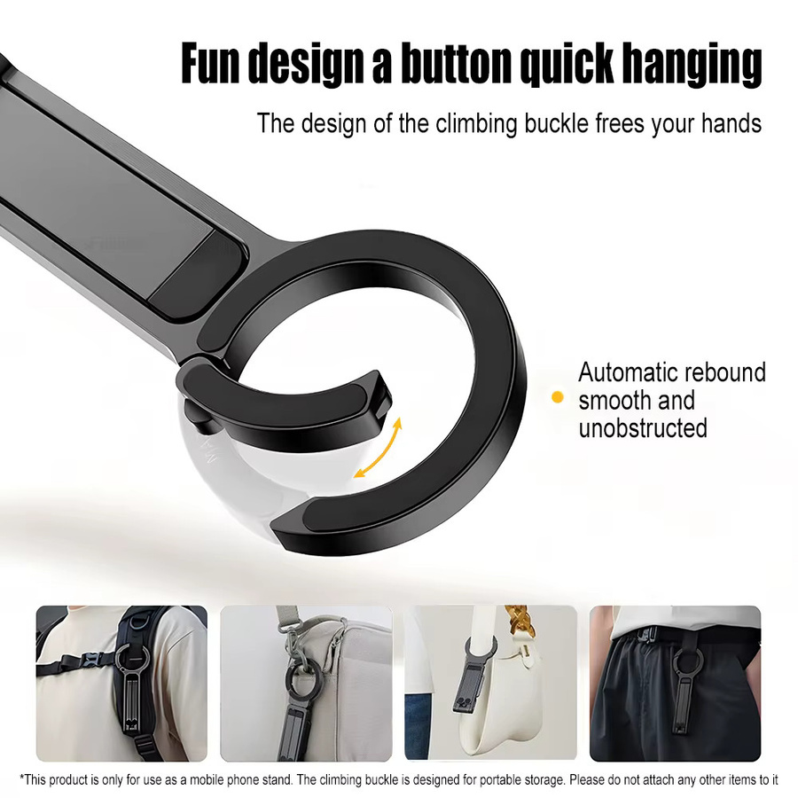 AKABEILA Faltbarer magnetischer Handyhalter für den Schreibtisch, Lazy Tripod Smartphone-Ständer für MagSafe iPhone, Schwarz - Bild 4