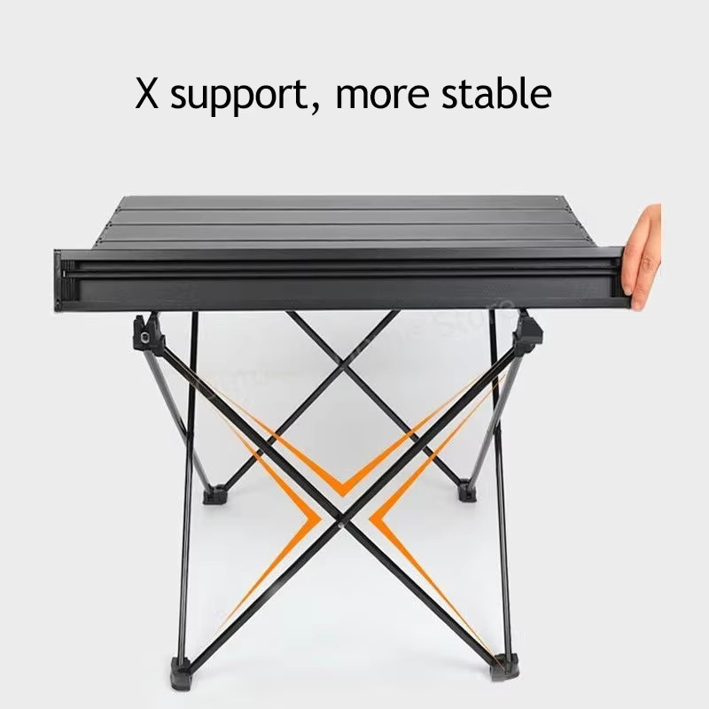 DUTRIEUX Tragbarer Camping-Klapptisch aus Aluminiumlegierung in Schwarz, ultraleichter Esstisch für Picknick und Wandern - Bild 4