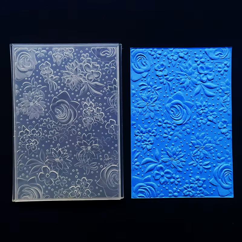Elegante Blumendekoration mit 3D geprägter Ordner Textur für DIY Scrapbook und Handwerk - Bild 6