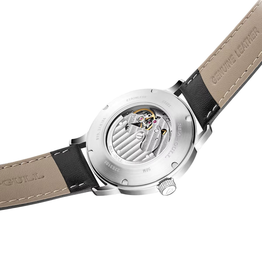 Seagull Armbanduhr Automatik, Rindenstruktur-Zifferblatt, Edelstahl, 40 mm, Herren - Bild 4