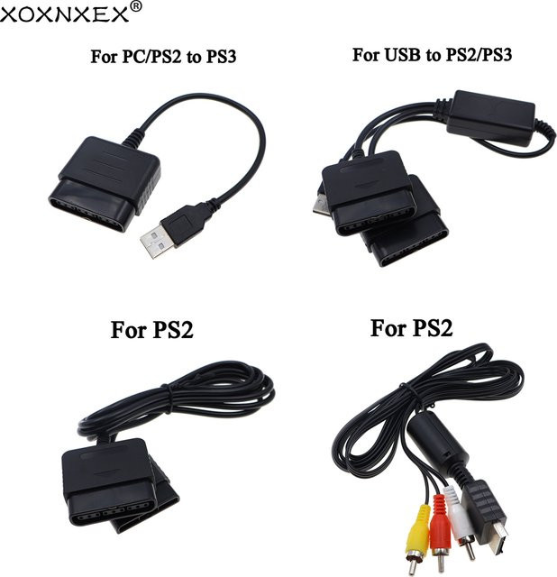 XOXNXEX PS2 Griff-Verlängerungskabel in Schwarz mit 1,8 Meter Kabellänge für Retro-Zubehör - Bild 1
