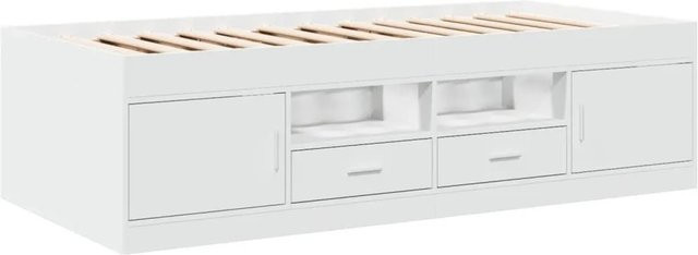 vidaXL Tagesbett mit Schubladen in Weiß ohne Matratze B: 75 cm, L: 190 cm - Bild 1