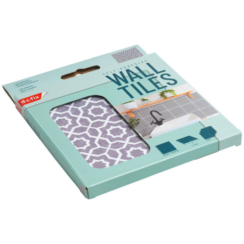 d-c-fix Selbstklebende Wandfliese Geometric Grau B/H: 15,25 x 15,25 cm - Bild 3