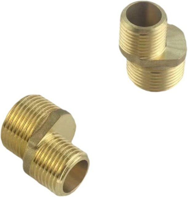 Verdickter Duscharmatur-Adapter aus Kupfer in Gold für die Wandmontage mit exzentrischer Schraubenecke und abgewinkeltem Fuß - Bild 1