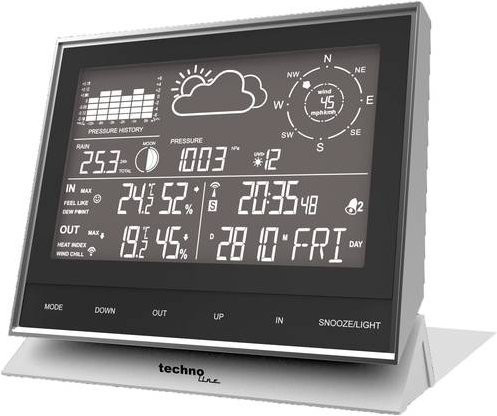 Technoline WS1700 Funk-Wetterstation in Schwarz - Bild 1