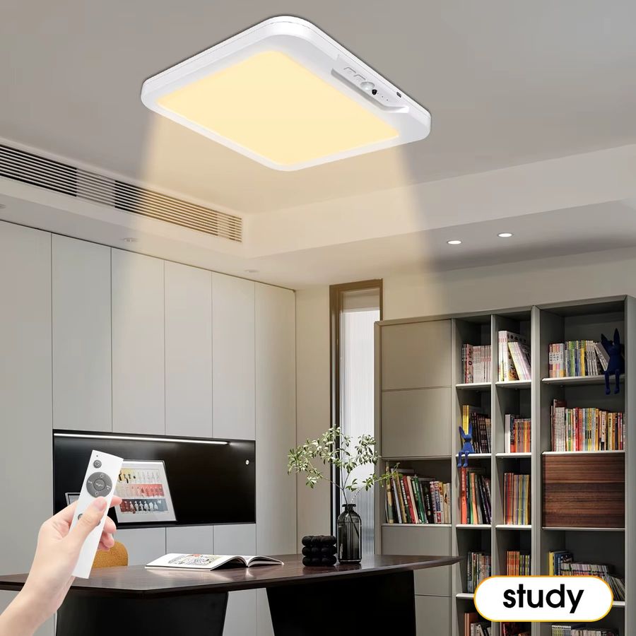 Magnetische LED-Deckenleuchte mit Bewegungsmelder und Fernbedienung, dimmbar mit 3 Farbtemperaturen, batteriebetriebene Innenlampe für Schrank und Flur - Bild 6