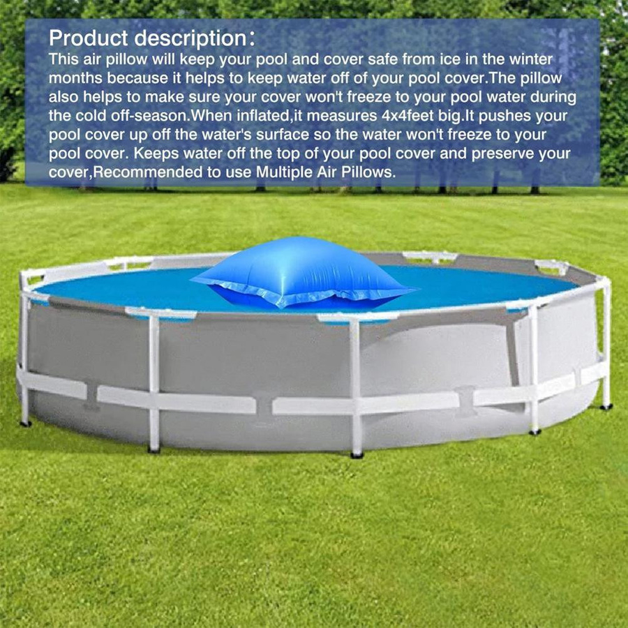 Wosawe Winter Pool Kissen aus Vinyl als aufblasbares Luftkissen für die Pool Planenabdeckung, quadratisch - Bild 2