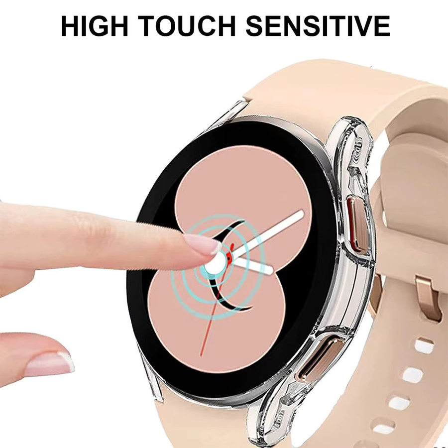 SAMUTAX Schutzhülle für Samsung Galaxy Watch 4 5 6, Silikon, Space Gray - Bild 3