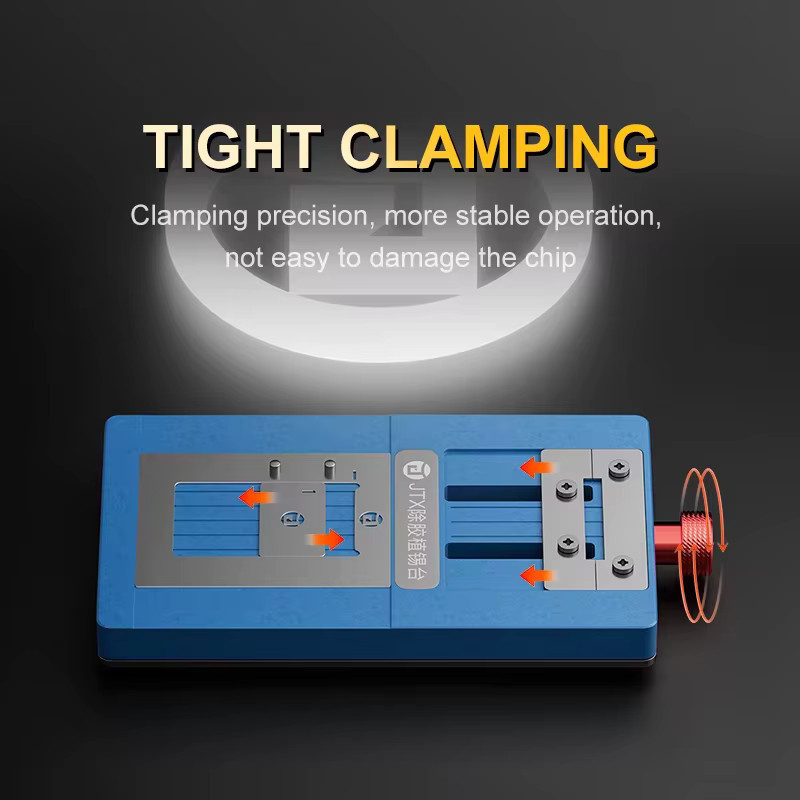 JTX T4 Pro Reballing Plattform für iPhone und Android CPU EMMC IC Reparatur mit 14 BGA Schablonen in Blau - Bild 4