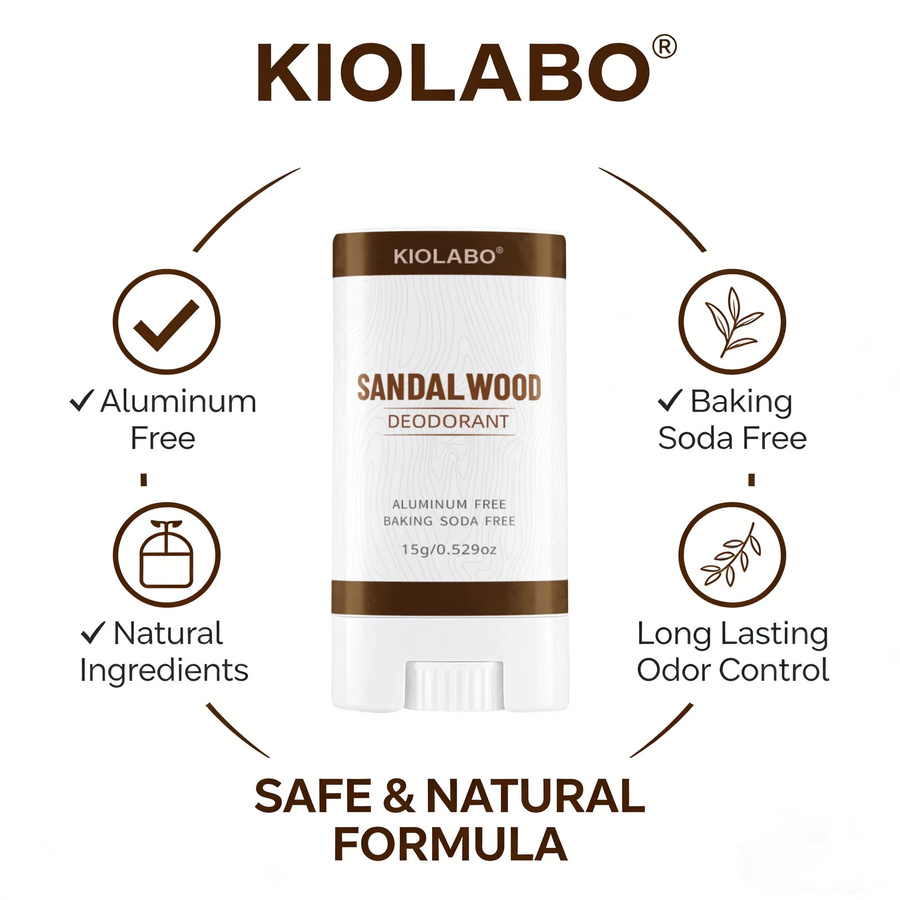 KIOLABO Deodorant-Stick Sandelholz, Unisex - Bild 3