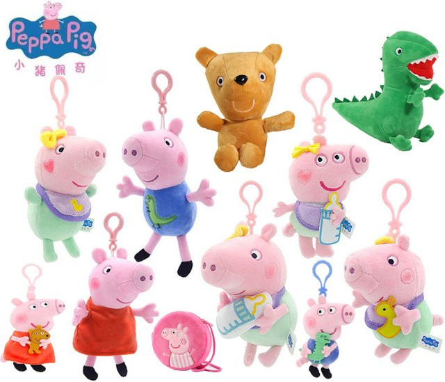 E-STRONG Peppa Pig Dinosaurier Teddybär, Plüschtier, ab 3 Jahre - Bild 1