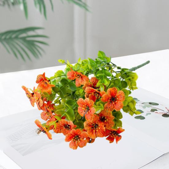Bluelans Blumenstrauß künstliche Gartenblumen in Violett und Grün für Hochzeiten, Partys und Weihnachtsdekoration - Bild 2