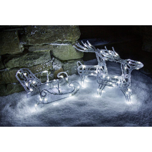 Konstsmide LED-Stern in transparent mit Leuchtmittel, B/H/T: 28 x 40 x 59 cm - Bild 2