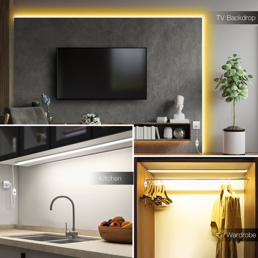 MALITAI Dimmbarer USB 5V COB LED-Streifen in Silikonröhre, Wasserdichtes Neonband zur Hintergrundbeleuchtung für Küche und Zimmer - Bild 6