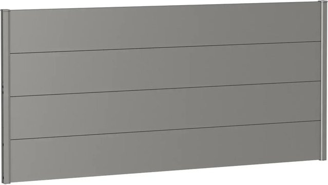 Biohort Wandpaneel Sichtschutz aus feuerverzinktem Stahlblech in Quarzgrau-Metallic, Breite: 90 cm, Höhe: 91 cm - Bild 1