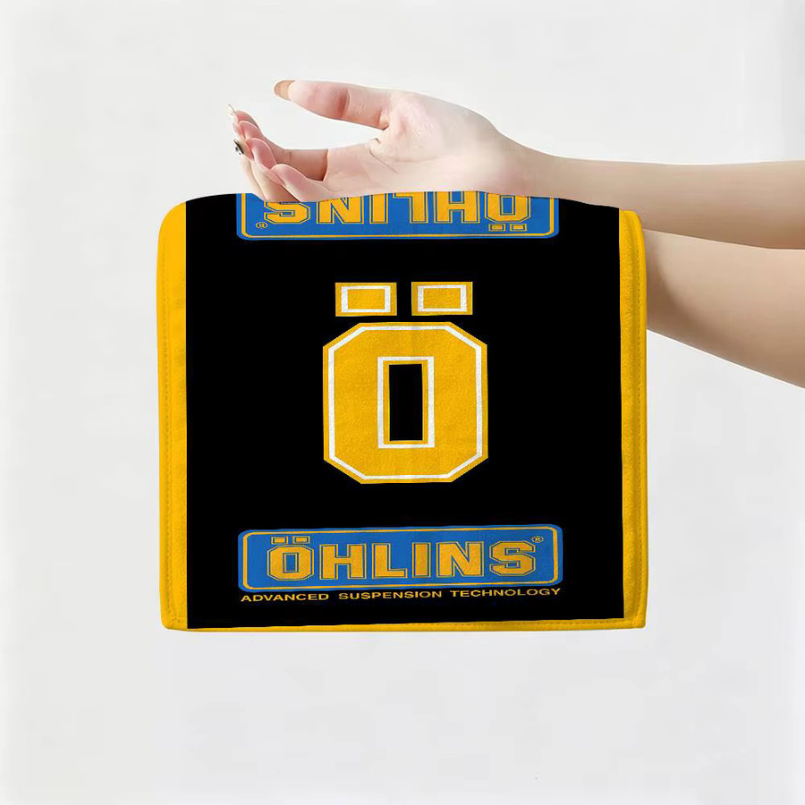 O-Ohlins Polyester-Baumwoll-Handtuch mit Aufhängeschlaufe, schnelltrocknend für Küche und Bad, Grafik-Design, Breite: 30,0 cm, Höhe: 25,0 cm - Bild 4