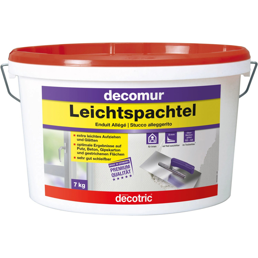Decotric Decomur Leichtspachtel Weiß 7 kg - Bild 2