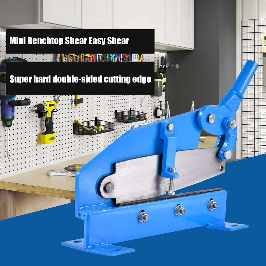 12-Zoll Handplattenschere als Blechschere für Metall und Stahlplatten in Blau - Bild 4