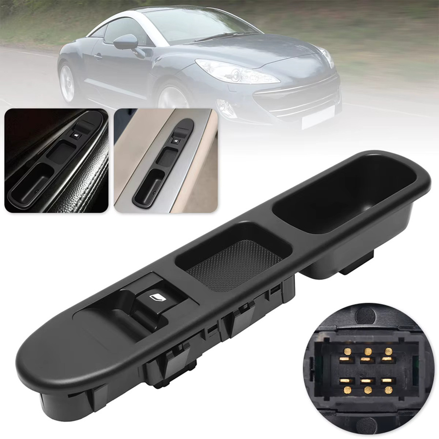 Everso Armlehne und Schalterpanel für die Fahrerseite von Peugeot 207 (2006-2018), Farbe: Schwarz - Bild 2