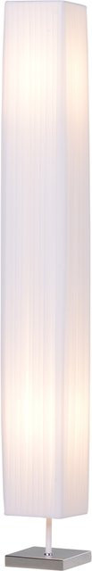 HOMCOM Moderne Stehleuchte aus Edelstahl und Polyester in Weiß, E27, B/T/H: 14 x 14 x 120 cm - Bild 1