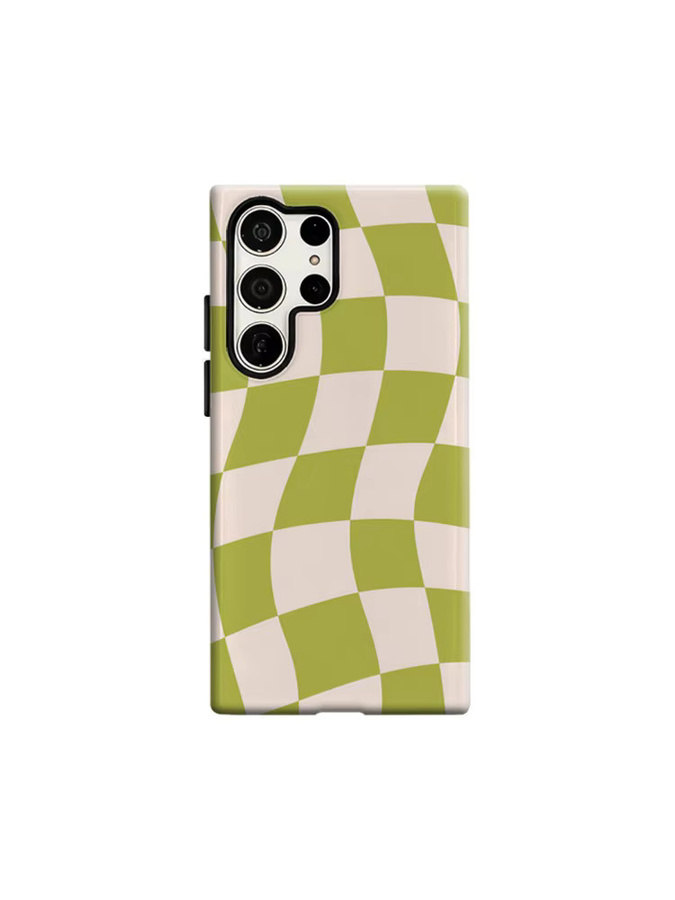 Olive Wave Handyhülle für Samsung Galaxy S25 Ultra, S24, S23 Ultra und S23 Plus in Grün, stoßfeste doppellagige Rückseite - Bild 2