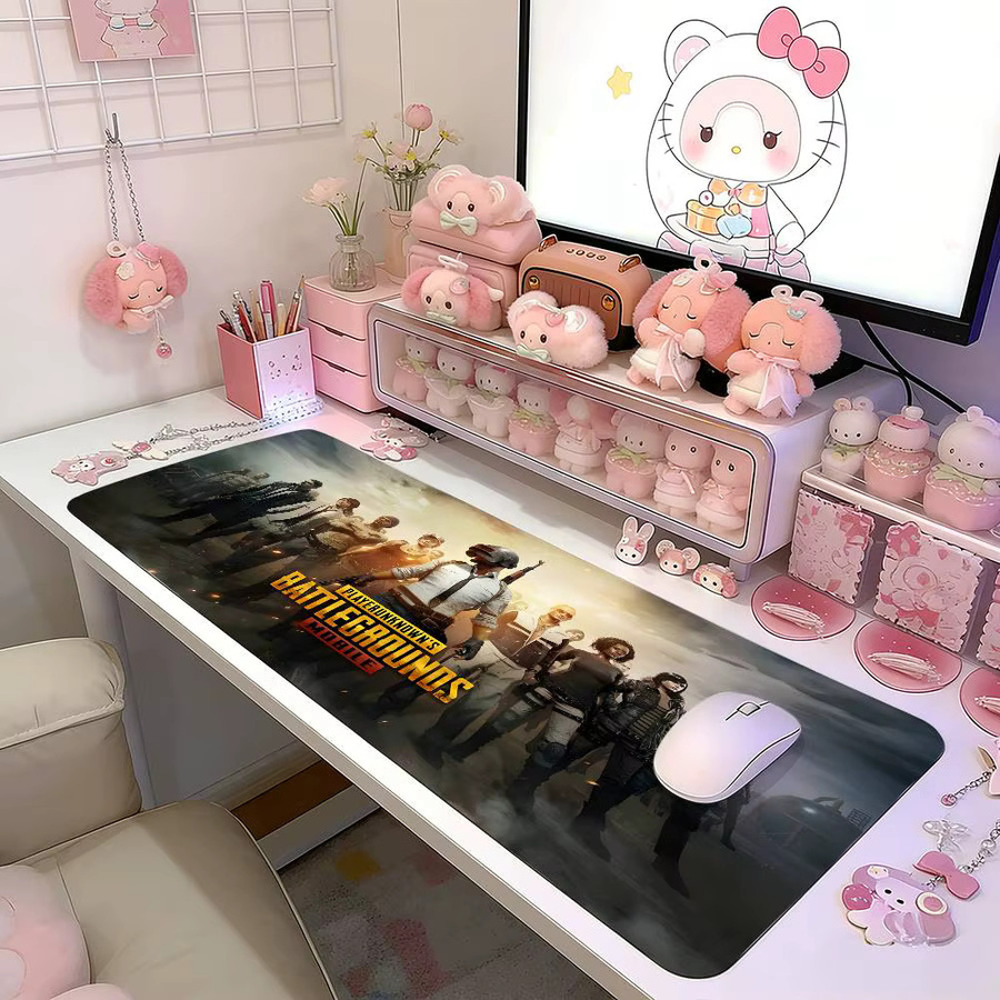 P-PUBG Gaming Mauspad Sakura Anime Design, Multicolour - Bild 2