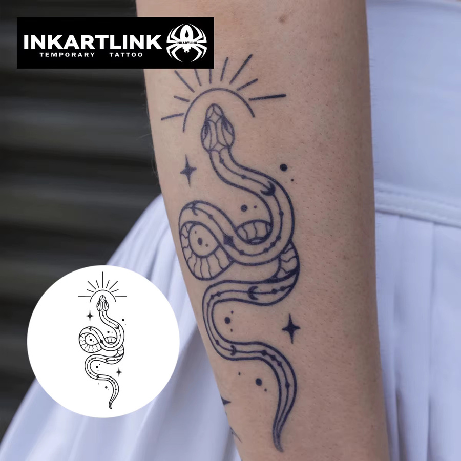 Temporäres Tattoo mit Tiermustern, wasserfest, semi-permanent - Bild 2