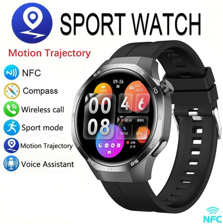ZODVBOZ Smartwatch, Silikon, schwarz, Herren