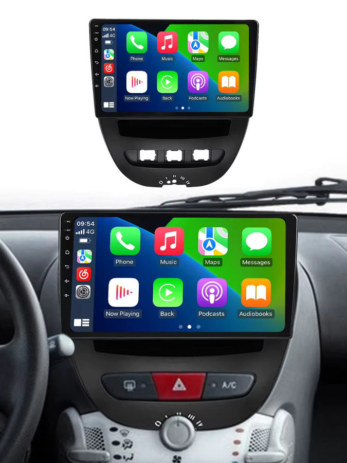 MEKEDE Intelligentes Android 14 Auto-Audiosystem mit Carplay für Peugeot 107, Toyota Aygo und Citroen C1 (2005-2014), Farbe: Schwarz - Bild 7