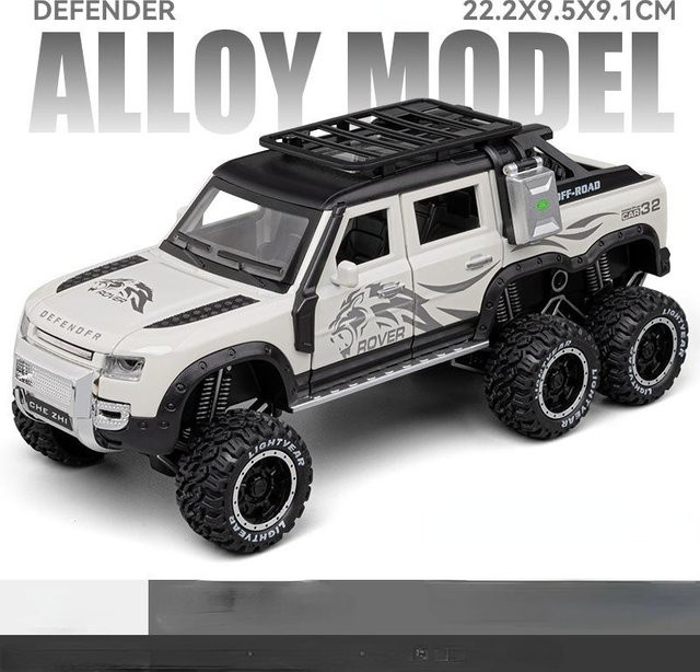 Linyi toy car Land Rover Defender 6X6 Modellauto, 1:24, Metall, ab 14 Jahren - Bild 1