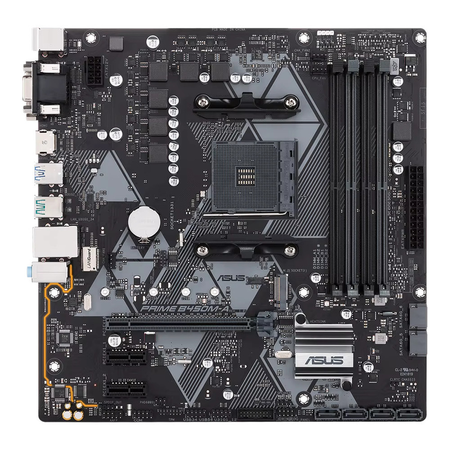Asus PRIME B450M-A Motherboard AM4 Micro ATX DDR4 NVMe/M.2 Schwarz - Bild 2