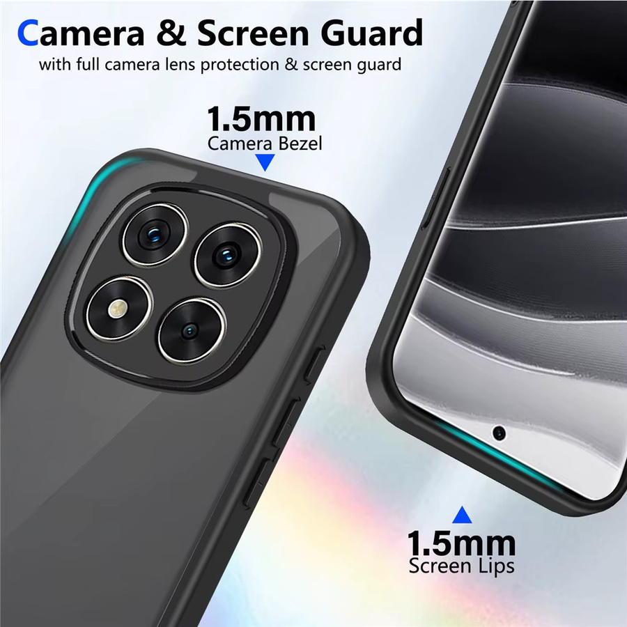 Xiaomi Redmi Note 15 Pro und Redmi Note 14 Pro Plus Handyhülle Luxus Matt Stoßfest Schwarz - Bild 3