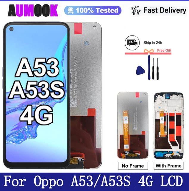 LCD Display Touchscreen Ersatz für Oppo A53 4G CPH2127 CPH2131 und Oppo A53S 4G CPH2139 CPH2135, 6.5 Zoll, Schwarz - Bild 1