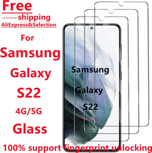 Displayschutzfolie aus gehärtetem Glas für Samsung Galaxy S22 Serie, transparent, 1 oder 4 Stück - Bild 1