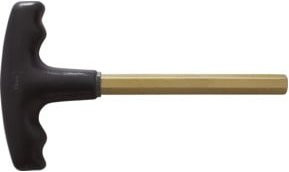 KS Tools BRONZEplus Innensechskant-Winkelstiftschlüssel mit T-Griff aus Aluminium-Bronze, 10 mm - Bild 1
