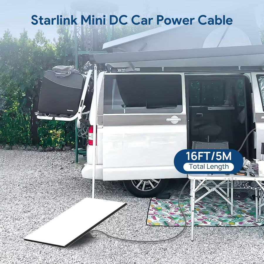 Starlink Mini DC Power Kabel mit 12V Zigarettenanzünder Adapter und wasserdichter Hülle in Schwarz - Bild 4