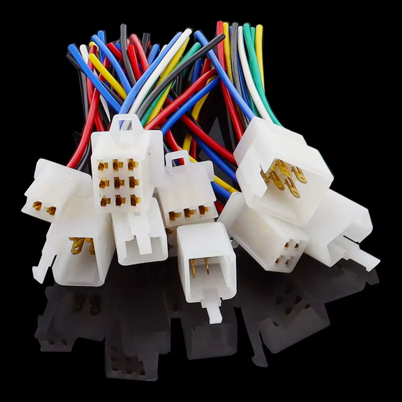 Automotive Schnellverbindung Steckverbinder Set mit 2,8mm Pins für elektrische Kabelverbindungen in Weiß - Bild 2