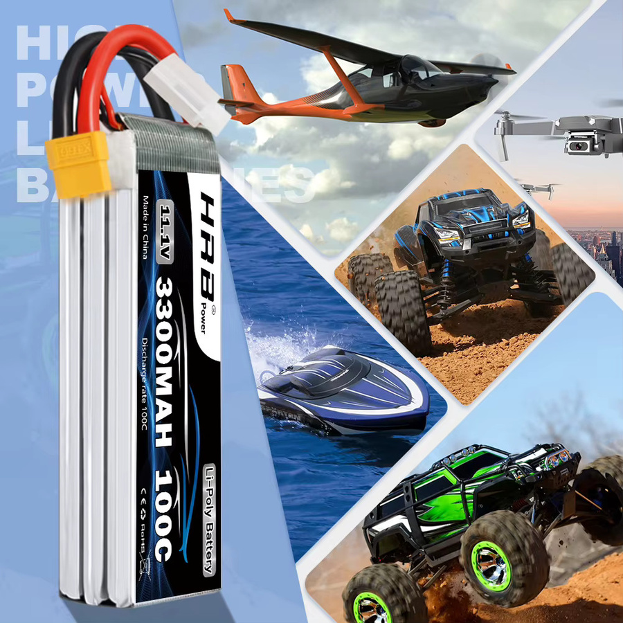 HRB 3S Lip Batterie, 11,1 v 3300mah RC Lipo Batterie, 100C, mit XT60 Stecker - Bild 3