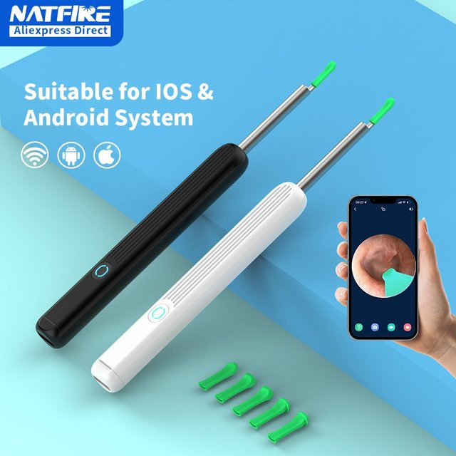 NATFIRE Otoskop mit Kamera, Weiß, Unisex - Bild 1